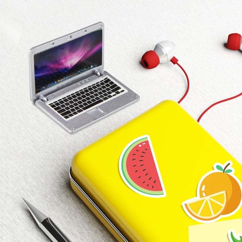 ODDIER Dollhouse Furniture Miniature Laptop 1:12 Scale Doll House Furniture Dollhouse Accessories Miniature Dolls Playsets Mini Stuff Tiny Things - Image 5